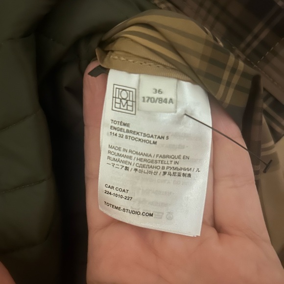 Toteme Tan and Brown Plaid Coat - Picture 9 of 10